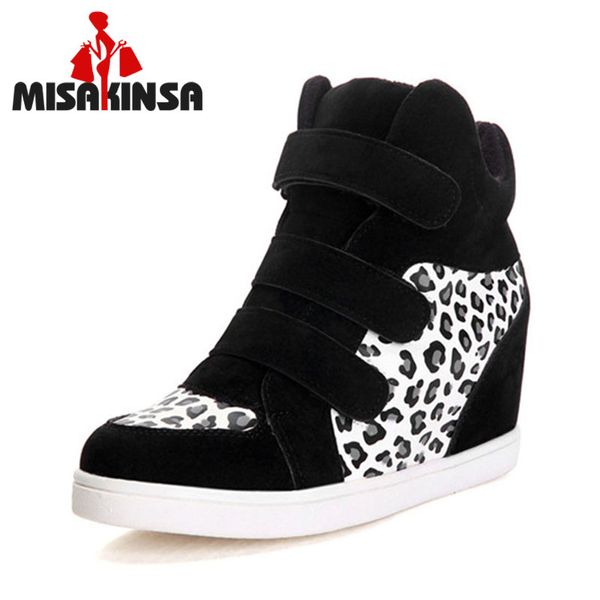 misakinsa women ankle boots leopard suede casual heels shoes platform wedge height increasing sneakers women size 35-40, Black
misakinsa women ankle boots leopard suede casual heels shoes platform wedge height increasing sneakers women size 35-40, Black