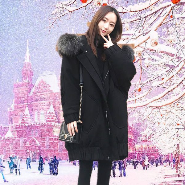 winter long coat women hooded wool blended plus size parkas fur collar warm overcoat outwear padded jacket trench coat ouc669, Black
winter long coat women hooded wool blended plus size parkas fur collar warm overcoat outwear padded jacket trench coat ouc669, Black