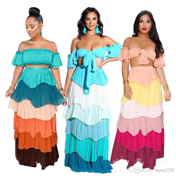 fashion women two pieces casual dresses elegant colorful chiffon pleat tiered short sleeves and long skirt floor length dresses, Black;gray
fashion women two pieces casual dresses elegant colorful chiffon pleat tiered short sleeves and long skirt floor length dresses, Black;gray
