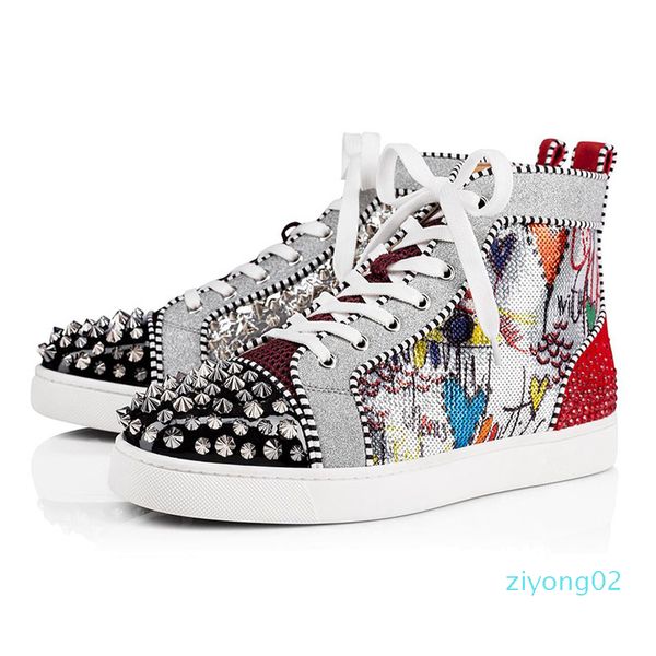 2020 designer shoes men women fashion spike sneakers black red white blue leather suede graffiti flat bottoms luxury casual shoe z02
2020 designer shoes men women fashion spike sneakers black red white blue leather suede graffiti flat bottoms luxury casual shoe z02