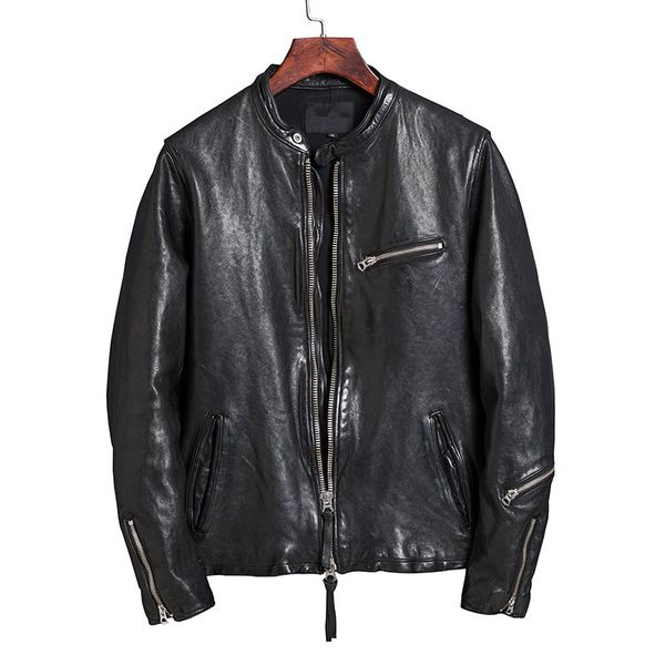 2020 black men slim fit biker's leather jacket stand collar genuine sheepskin spring fashion motorcycle leather coat
2020 black men slim fit biker's leather jacket stand collar genuine sheepskin spring fashion motorcycle leather coat