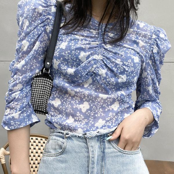 new lady shirt 2020 new floral print crushed pleated women's blouse puff sleeve slim fashion wild stylish shirts and top, White
new lady shirt 2020 new floral print crushed pleated women's blouse puff sleeve slim fashion wild stylish shirts and top, White