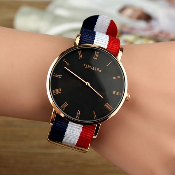 2019 the new black face watch fashion casual nylon strap wristwatch quartz watch women ladies dress for gift, Slivery;brown
2019 the new black face watch fashion casual nylon strap wristwatch quartz watch women ladies dress for gift, Slivery;brown