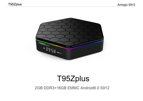 T95z Plus Android 7.1 TV Box 2GB RAM 16GB ROM Amlogic S912 Octa-Core 2.4G&5GHz Dual WiFi BT4.0 4K Media Player
T95z Plus Android 7.1 TV Box 2GB RAM 16GB ROM Amlogic S912 Octa-Core 2.4G&5GHz Dual WiFi BT4.0 4K Media Player