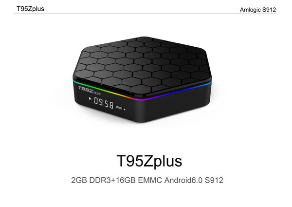 

T95z Plus Android 7.1 TV Box 2GB RAM 16GB ROM Amlogic S912 Octa-Core 2.4G&5GHz Dual WiFi BT4.0 4K Media Player