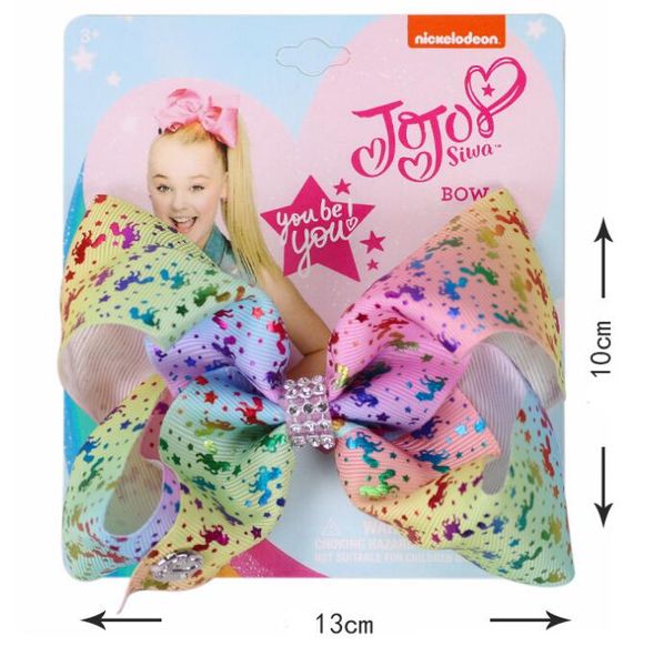 5 inch jojo siwa hair bow solid color with clips papercard metal logo girls giant rainbow rhinestone hair accessories unicorn print, Slivery;white
5 inch jojo siwa hair bow solid color with clips papercard metal logo girls giant rainbow rhinestone hair accessories unicorn print, Slivery;white