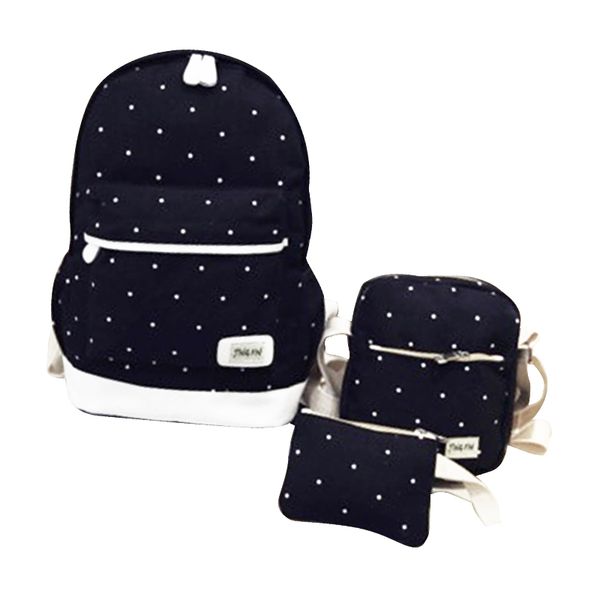 3pcs set women canvas backpack big student book bag with purse lapbag ladies school
3pcs set women canvas backpack big student book bag with purse lapbag ladies school