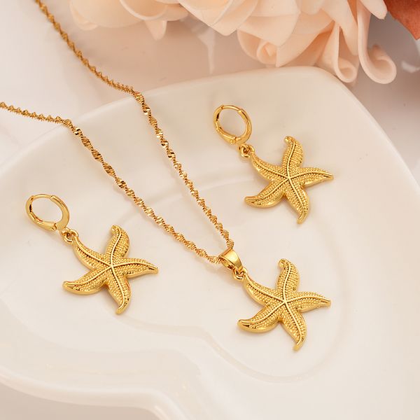 african png lovely gold pendant necklace earring set women party gift starfish charms women girls fine jewelry gift, Slivery;golden
african png lovely gold pendant necklace earring set women party gift starfish charms women girls fine jewelry gift, Slivery;golden