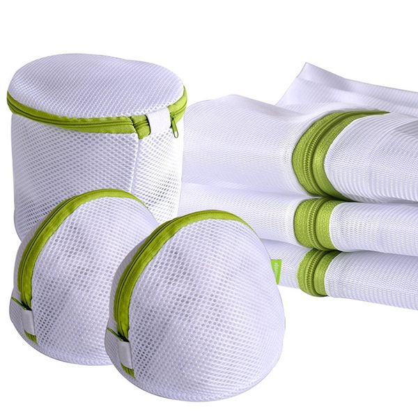6pcs/set laundry bag drawstring bra underwear products laundry bags useful mesh net bra wash bag zipper ej973410