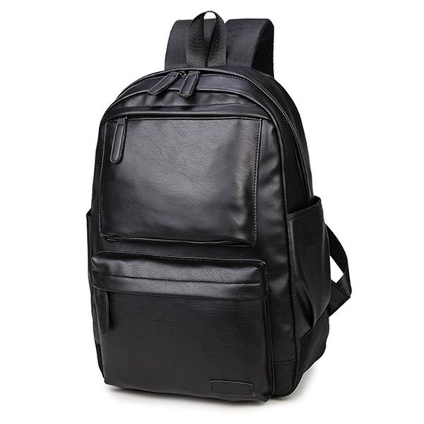 new pretty style pu leather men black 15 inches backpack fashion male casual boys school shoulder bags for men's backpack
new pretty style pu leather men black 15 inches backpack fashion male casual boys school shoulder bags for men's backpack