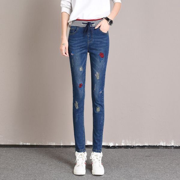 spring and autumn new style plus-sized harem jeans women's trousers elasticity elastic waist pants a consignment, Blue
spring and autumn new style plus-sized harem jeans women's trousers elasticity elastic waist pants a consignment, Blue