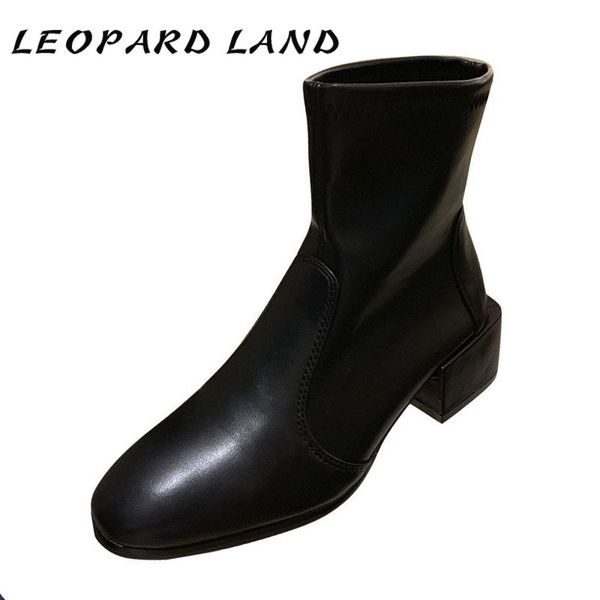 leopard land 2020 versatile square head thick heel short boots elastic thin middle heel short boots women shoes thigh high jxq, Black
leopard land 2020 versatile square head thick heel short boots elastic thin middle heel short boots women shoes thigh high jxq, Black