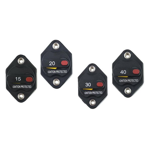 4pcs circuit breaker 15 20 30 40a amp,car automotive marine boat circuit breaker manual reset fuse holder, 12v-32v dc,waterproof ip67
4pcs circuit breaker 15 20 30 40a amp,car automotive marine boat circuit breaker manual reset fuse holder, 12v-32v dc,waterproof ip67