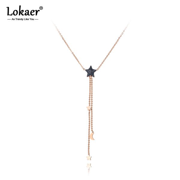 lokaer office style rhinestone star moon pendant necklaces for girl titanium stainless steel female chain choker necklace n19148, Silver
lokaer office style rhinestone star moon pendant necklaces for girl titanium stainless steel female chain choker necklace n19148, Silver