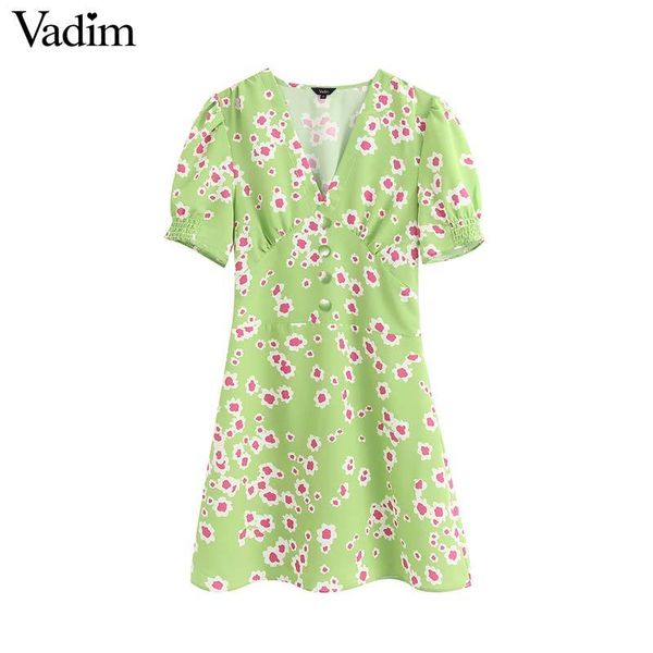 vadim women sweet print mini dress v neck short sleeve side zipper female casual chic summer a line dresses vestidos qd264, Black;pink
vadim women sweet print mini dress v neck short sleeve side zipper female casual chic summer a line dresses vestidos qd264, Black;pink