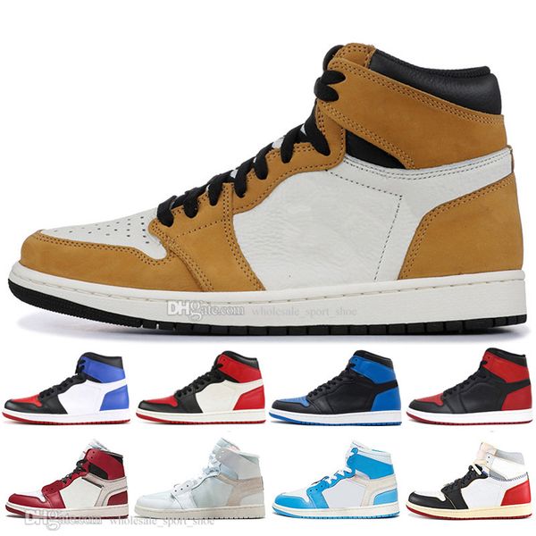 New Rookie of the Year Men Basketball Shoes Chicago Bred Banned Black Toe Royal Blue OG 1 top 3 mens sports sneakers designer trainers
New Rookie of the Year Men Basketball Shoes Chicago Bred Banned Black Toe Royal Blue OG 1 top 3 mens sports sneakers designer trainers