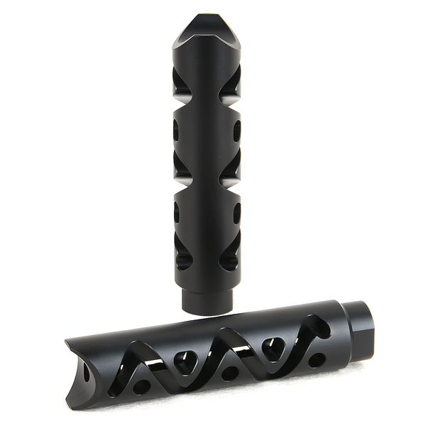 7.62 .308 .300cal muzzle brake compensator 5/8x24 pitch thread 5.5 inch length 7075 aluminium od"1.24 inches
7.62 .308 .300cal muzzle brake compensator 5/8x24 pitch thread 5.5 inch length 7075 aluminium od"1.24 inches