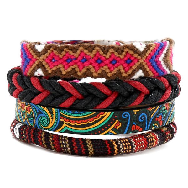 fashion boho women bracelet cuff handmade braided rope leather ethnic charm bangle female casual wristbands set bohemian jewelry, Black
fashion boho women bracelet cuff handmade braided rope leather ethnic charm bangle female casual wristbands set bohemian jewelry, Black
