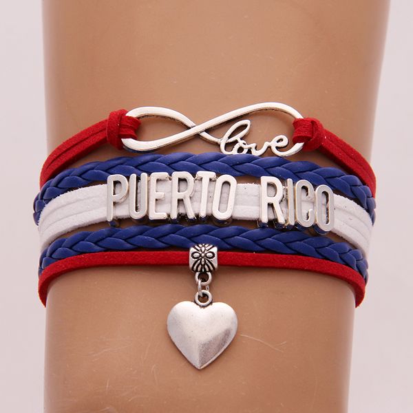 infinity love puerto rico bracelets bangles heart charm braided pu leather bracelet jewelry for women men drop shipping, Golden;silver
infinity love puerto rico bracelets bangles heart charm braided pu leather bracelet jewelry for women men drop shipping, Golden;silver