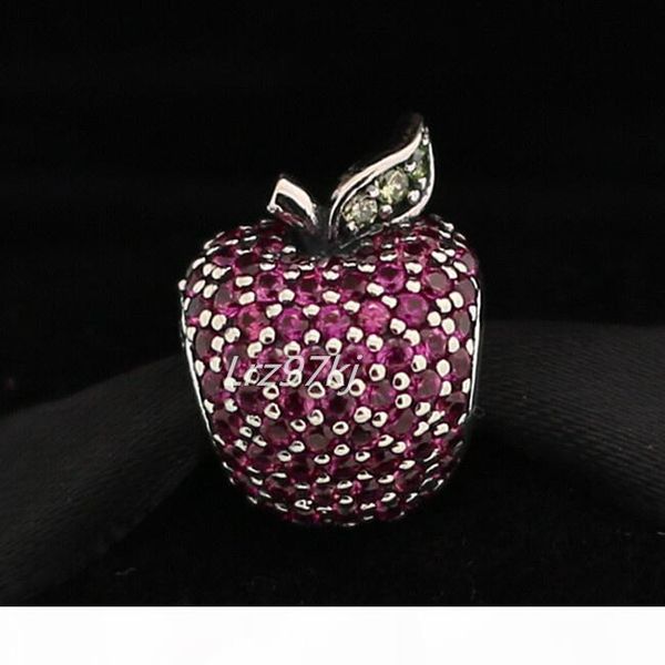 925 sterling silver apple charm with red and green cz fits european pandora jewelry bracelets & necklaces, Black
925 sterling silver apple charm with red and green cz fits european pandora jewelry bracelets & necklaces, Black