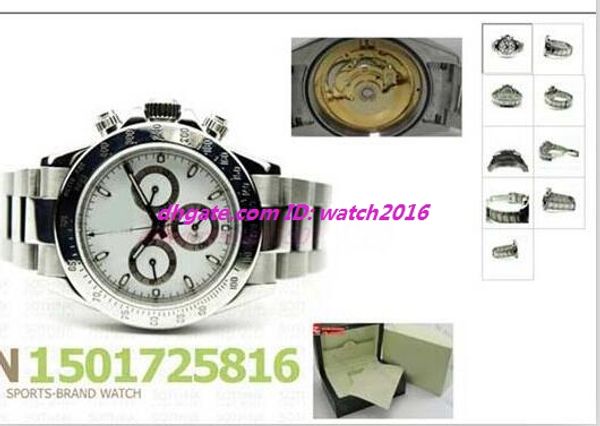 luxury watch stainless steel bracelet wristwatch white 116520 eta 7750 automatic chronograph mens watch men's watches, Slivery;brown
luxury watch stainless steel bracelet wristwatch white 116520 eta 7750 automatic chronograph mens watch men's watches, Slivery;brown