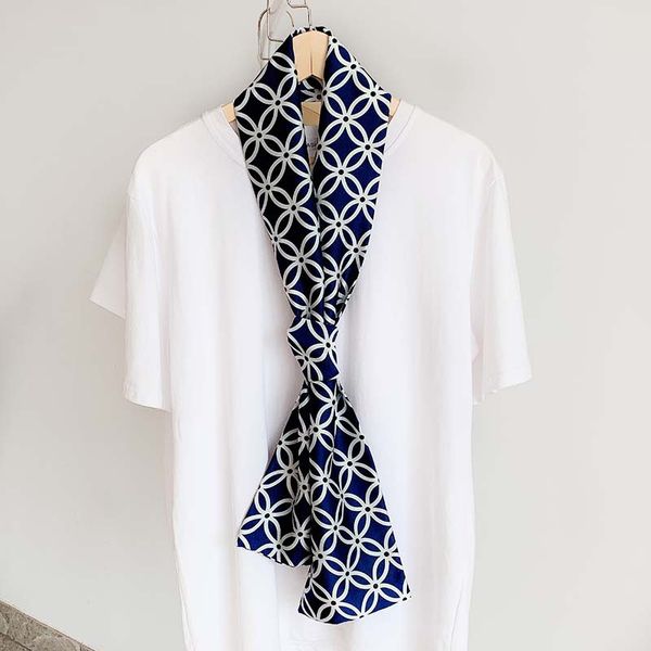 140cm*14cm 2020 new diamond print silk scarf women spring autumn casual long scarf headscarf bag decorative ribbon, Blue;gray
140cm*14cm 2020 new diamond print silk scarf women spring autumn casual long scarf headscarf bag decorative ribbon, Blue;gray