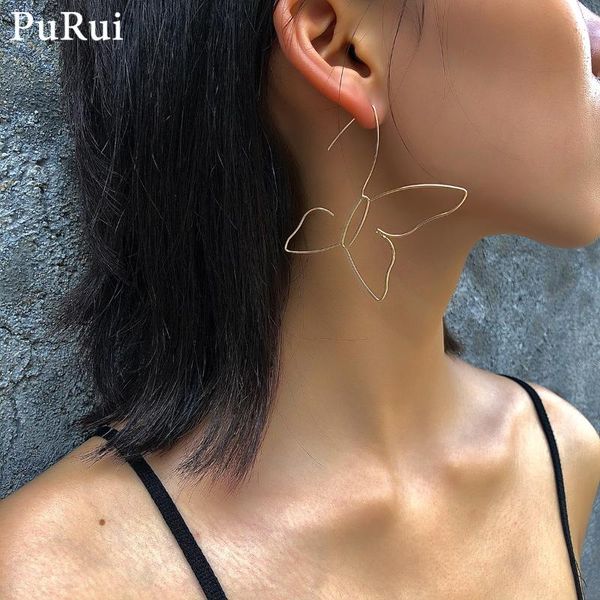 purui vintage simple butterfly earrings for women punk goth kpop big butterfly hoop earrings statement gold color jewelry gift, Golden;silver
purui vintage simple butterfly earrings for women punk goth kpop big butterfly hoop earrings statement gold color jewelry gift, Golden;silver