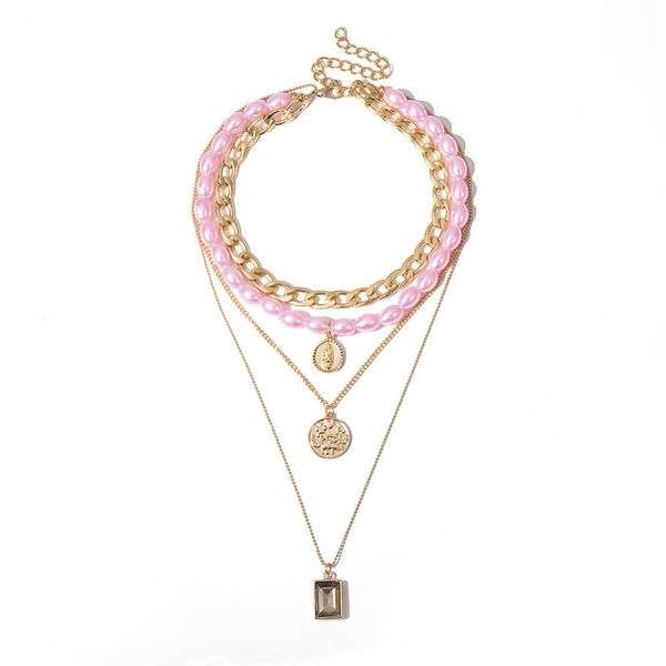 pink pearl string vintage coins jewels sweaters necklaces womens personalities multi layer fine chain combination necklaces fj153-1, Golden;silver
pink pearl string vintage coins jewels sweaters necklaces womens personalities multi layer fine chain combination necklaces fj153-1, Golden;silver