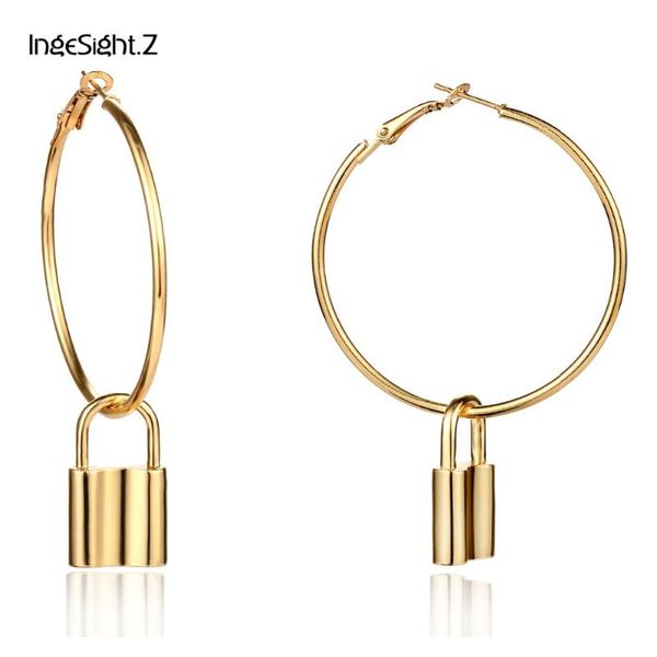 ingesight.z punk exaggerated geometric big round circle hoop earrings statement lock earrings for women jewelry accessories, Golden
ingesight.z punk exaggerated geometric big round circle hoop earrings statement lock earrings for women jewelry accessories, Golden