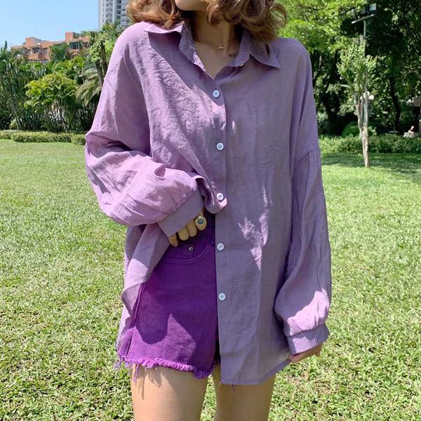 women's blouses & shirts korean style all-match sunscreen shirt coat purple fashion blouse summer long sleeve loose casual green blusa, White
women's blouses & shirts korean style all-match sunscreen shirt coat purple fashion blouse summer long sleeve loose casual green blusa, White