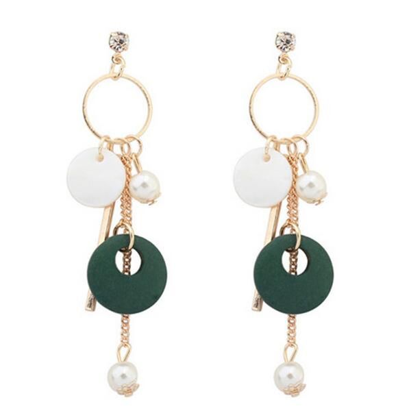 fashion imitation pearl earrings for women handmade jewelry bohemia round wood shell tassel drop earrings e1047, Golden
fashion imitation pearl earrings for women handmade jewelry bohemia round wood shell tassel drop earrings e1047, Golden