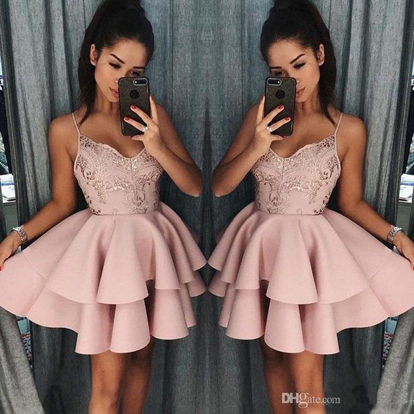 charming short lace homecoming dresses 2020 fall spaghetti straps a line layers cocktail dress lace sequins mini prom gowns custom made, Blue;red
charming short lace homecoming dresses 2020 fall spaghetti straps a line layers cocktail dress lace sequins mini prom gowns custom made, Blue;red