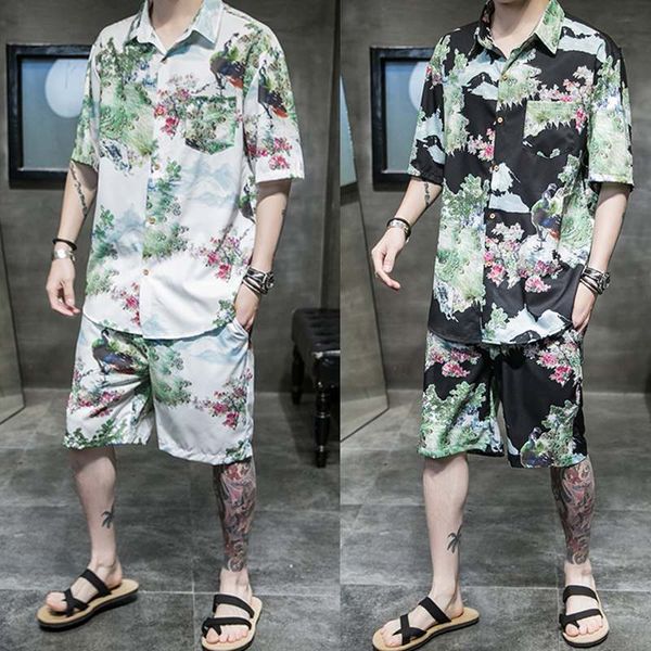 men's tracksuits men summer holiday sets short sleeve lapel shirts elastic shorts fashion set man vintage printed hawaiian suits 2 piec, Gray
men's tracksuits men summer holiday sets short sleeve lapel shirts elastic shorts fashion set man vintage printed hawaiian suits 2 piec, Gray