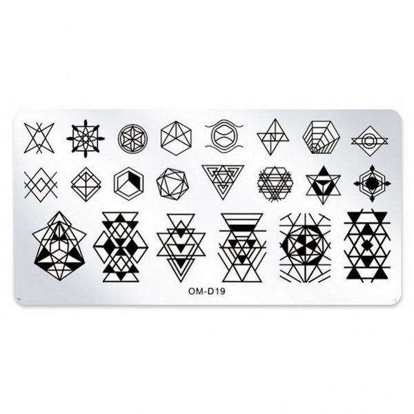 1 x 3d pattern nail art geometry stamping plates stainless steel stencils for nails 6*12cm rectangle diy template plates om-d19#, White
1 x 3d pattern nail art geometry stamping plates stainless steel stencils for nails 6*12cm rectangle diy template plates om-d19#, White
