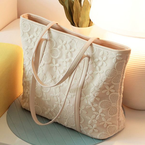 new style simple lace literature and art fresh shoulder bag students fashion tote bag