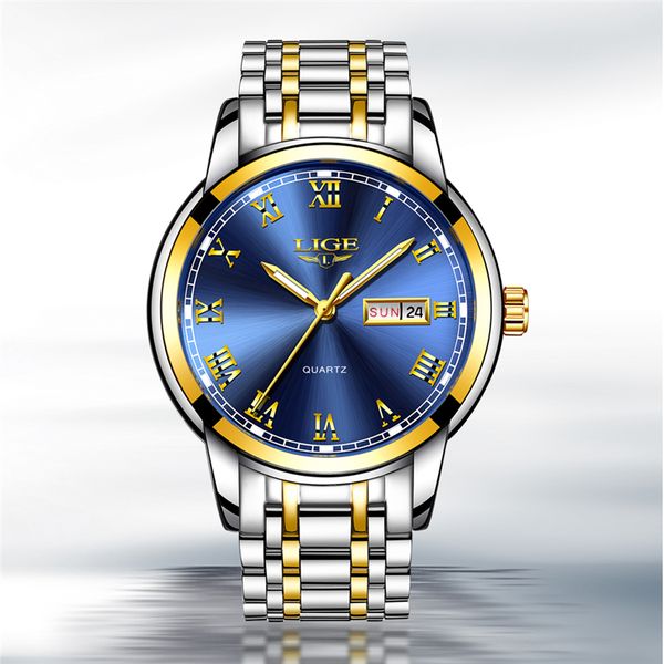 lige watch men fashion sports quartz full steel gold business mens watches brand luxury waterproof watch relogio masculino, Slivery;brown
lige watch men fashion sports quartz full steel gold business mens watches brand luxury waterproof watch relogio masculino, Slivery;brown