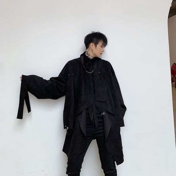 men streetwear hip hop suede loose casual irregular cardigan jacket male women punk gothic outerwear coat, Black;brown
men streetwear hip hop suede loose casual irregular cardigan jacket male women punk gothic outerwear coat, Black;brown