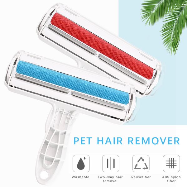 2-way pet hair remover roller lint sticking roller removing dog cat hair from furniture carpets clothing one hand operate
2-way pet hair remover roller lint sticking roller removing dog cat hair from furniture carpets clothing one hand operate