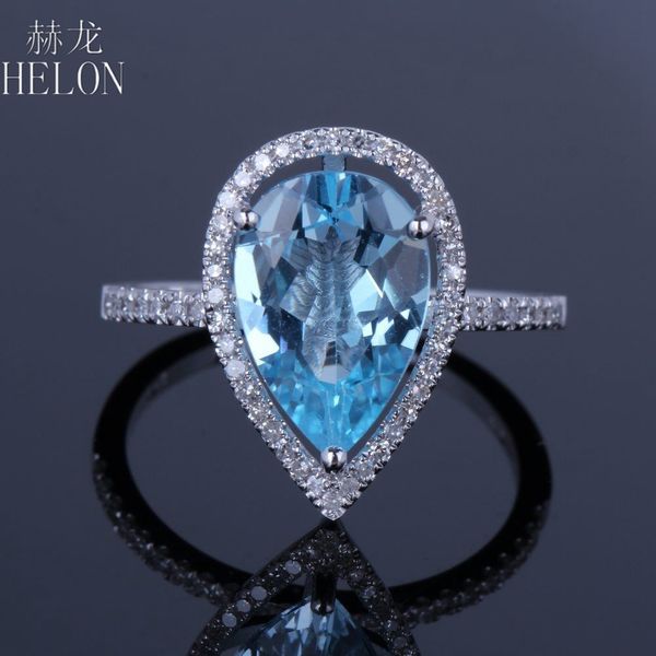 helon solid 10k white gold pear cut 8x12mm natural blue z & diamonds ring for women fine jewelry engagement wedding ring, Golden;silver
helon solid 10k white gold pear cut 8x12mm natural blue z & diamonds ring for women fine jewelry engagement wedding ring, Golden;silver