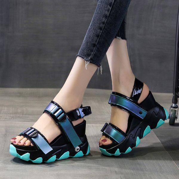 fashion womens shoes 2020 with heel sandals summer woman increasing height women's heels all-match thick ladies, Black
fashion womens shoes 2020 with heel sandals summer woman increasing height women's heels all-match thick ladies, Black