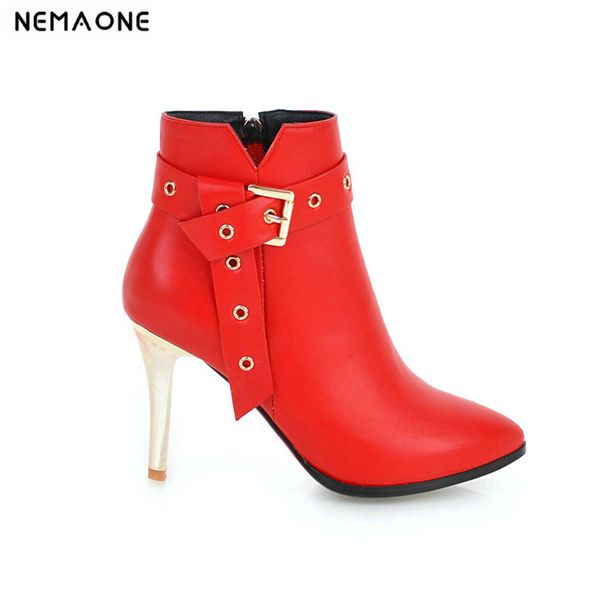 nemaone 2019 women wedding shoes ankle boots super high heel poined toe women party shoes black red white size 34-43
nemaone 2019 women wedding shoes ankle boots super high heel poined toe women party shoes black red white size 34-43