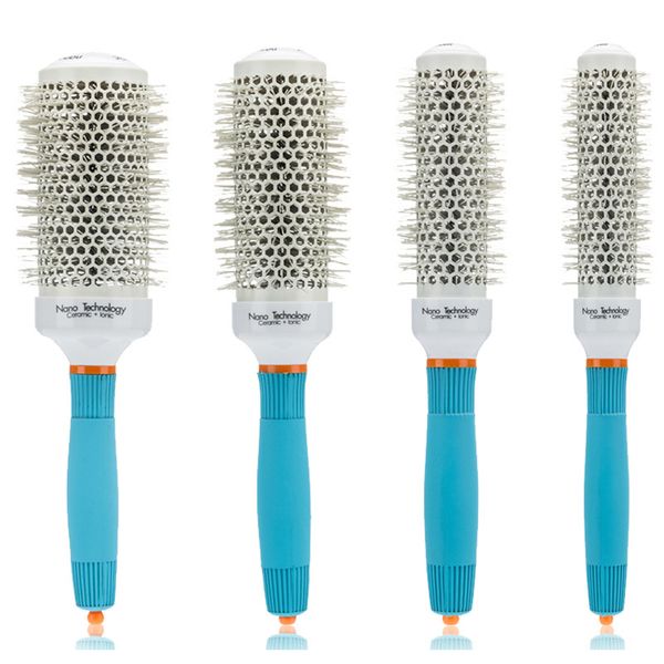 4pcs/set creramic round lonic brush roller comb anti-static massage scalp professional round barrel curly hair comb brush un955, Silver
4pcs/set creramic round lonic brush roller comb anti-static massage scalp professional round barrel curly hair comb brush un955, Silver