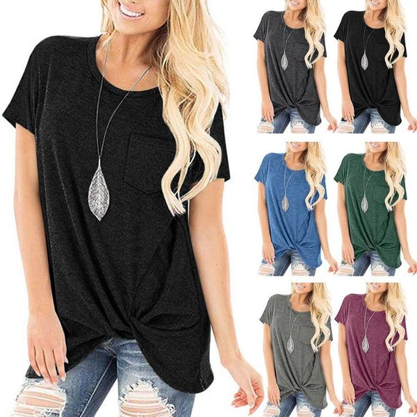 plus size fashion pocket tunic blouse shirt solid knot casual summer ladies female women short sleeve shirt blusas, White
plus size fashion pocket tunic blouse shirt solid knot casual summer ladies female women short sleeve shirt blusas, White