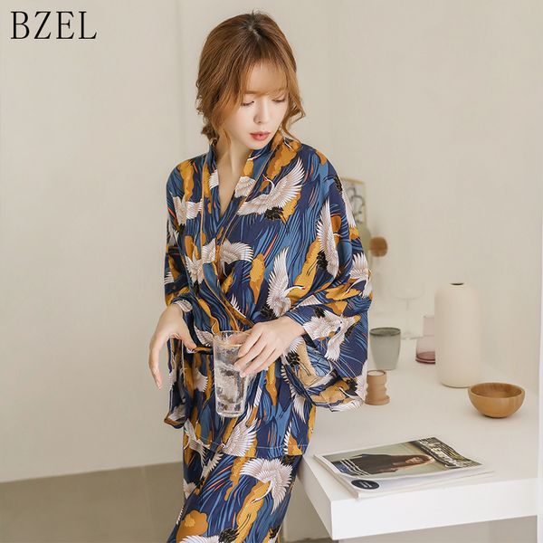 bzel 2019 cotton 2 pieces pajamas sets women sleepwear long sleeve nightwear v-neck pijama femme lingerie underwear pyjamas, Blue;gray
bzel 2019 cotton 2 pieces pajamas sets women sleepwear long sleeve nightwear v-neck pijama femme lingerie underwear pyjamas, Blue;gray