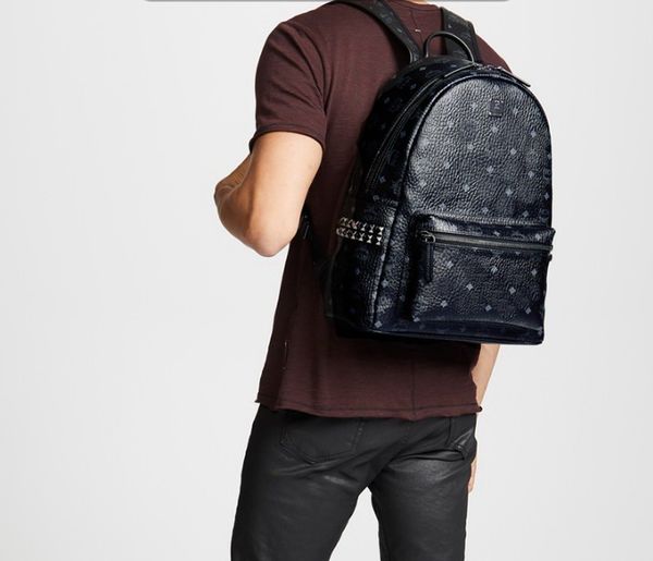 black brown punk style rivet backpack fashion men women knapsack korean stylish shoulder bag brand designer bag high-end pu school bag
black brown punk style rivet backpack fashion men women knapsack korean stylish shoulder bag brand designer bag high-end pu school bag