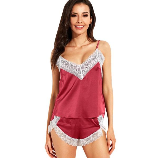 summer spaghetti strap lingerie set women lace patchwork and shorts female erotic underwear sleepwear lenceria mjuer 30, Red;black
summer spaghetti strap lingerie set women lace patchwork and shorts female erotic underwear sleepwear lenceria mjuer 30, Red;black