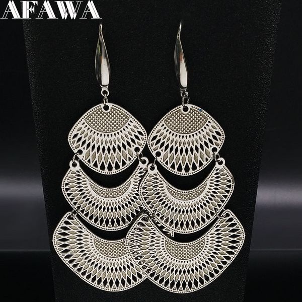 2019 fashion silver color stainless steel statement earrings for women big long ethnic earrings jewelry aretes de mujer e612623, Golden
2019 fashion silver color stainless steel statement earrings for women big long ethnic earrings jewelry aretes de mujer e612623, Golden