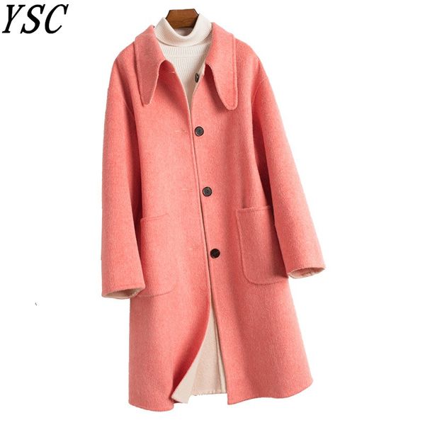 ysc handmade 2019 new design women wool coat turn collar loose thickening coat lengthening style pocket decoration, Black
ysc handmade 2019 new design women wool coat turn collar loose thickening coat lengthening style pocket decoration, Black
