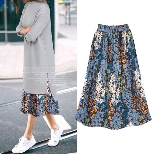 women winter and autumn chiffon skirt 2019 printing period empire waist pleated casual female skirts, Black
women winter and autumn chiffon skirt 2019 printing period empire waist pleated casual female skirts, Black