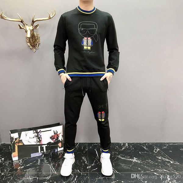 2019 autumn and winter clothing leisure sports suit rhinestone cartoon character long sleeve sweater youth trend two-piece men size -3xl, Gray
2019 autumn and winter clothing leisure sports suit rhinestone cartoon character long sleeve sweater youth trend two-piece men size -3xl, Gray